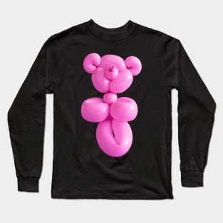 Teddy bear balloon in pink Long Sleeve T-Shirt